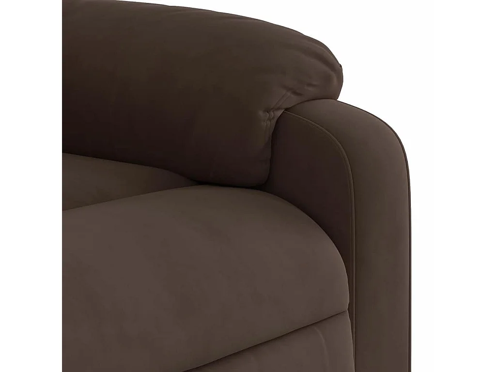Fauteuil inclinable-Fauteuil salon de massage marron tissu microfibre SHL4291