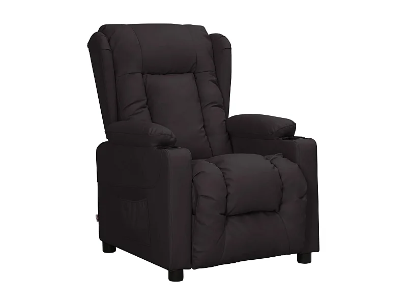 Silla de relax | Sillón elevable cuero sintético negro SHL8447
