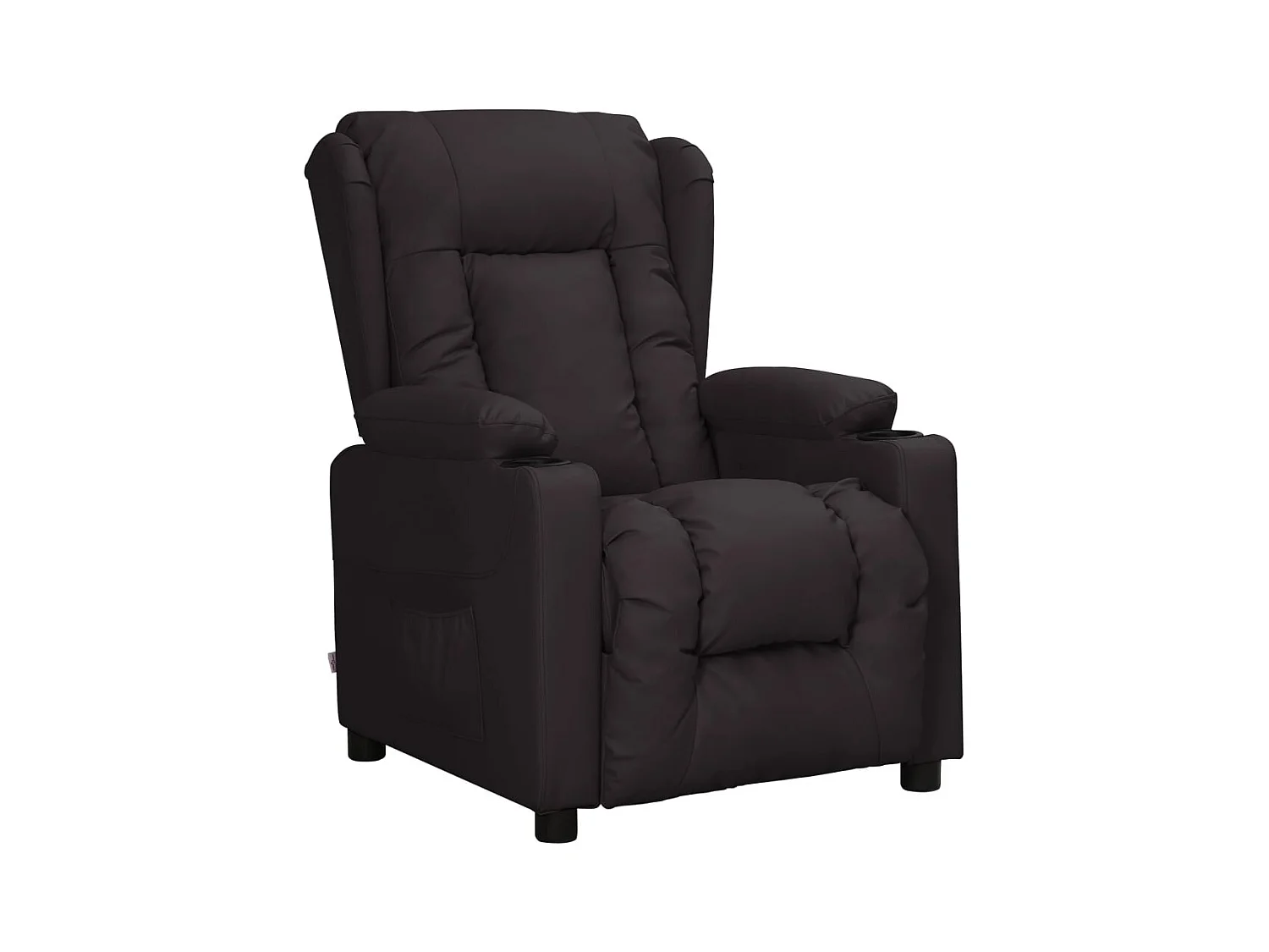 Fauteuil de Salon-Chaise de relax Noir Similicuir SHL4499