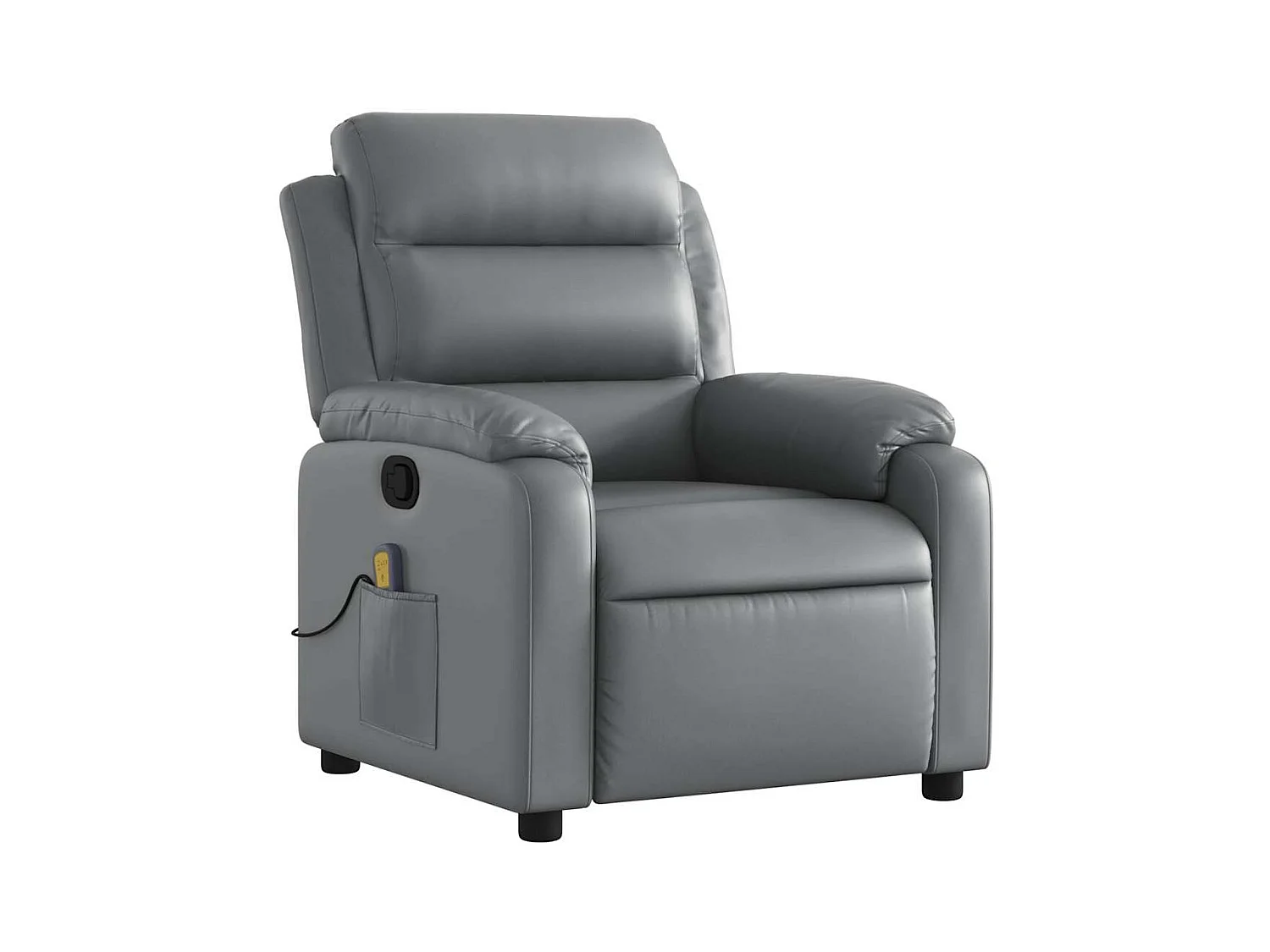Sillón de salón | Silla | Sillón de masaje reclinable cuero sintético gris SHL9938