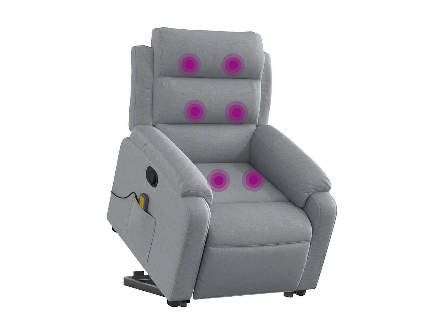 Fauteuil inclinable-Chaise de relax-Fauteuil de Massage Gris clair Tissu SHL4973