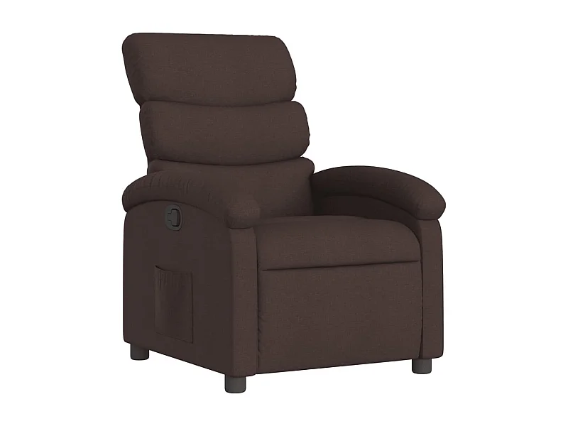 Sillón de relax | Silla | Sillón reclinable de tela marrón oscuro SHL3868