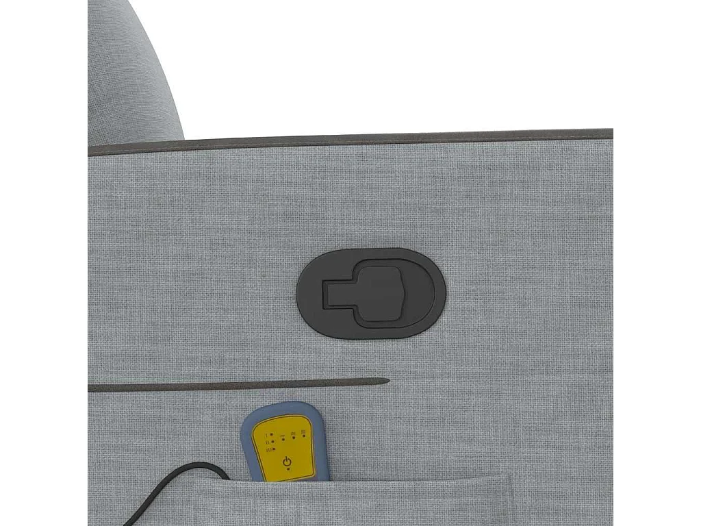 Poltrona Relax | Poltrona Massaggiante Reclinabile Grigio Chiaro in Tessuto SHL1779