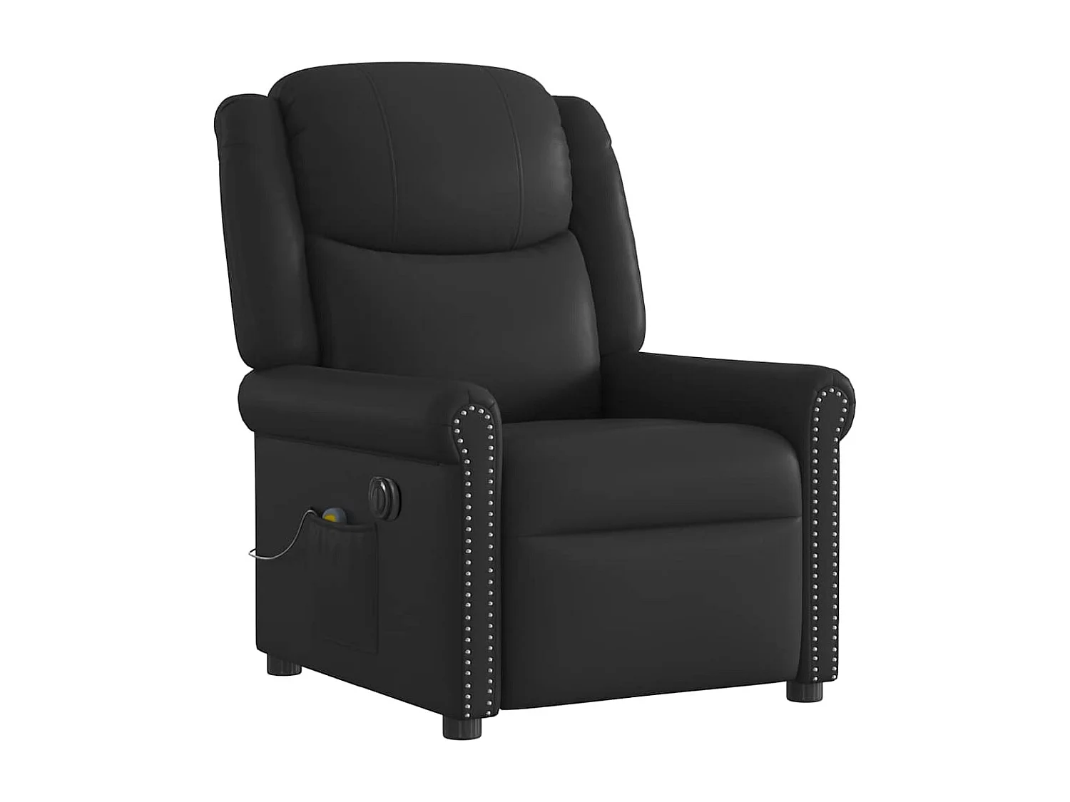 Fauteuil inclinable électrique-Chaise de relax-Fauteuil de Massage noir brillant similicuir SHL3187