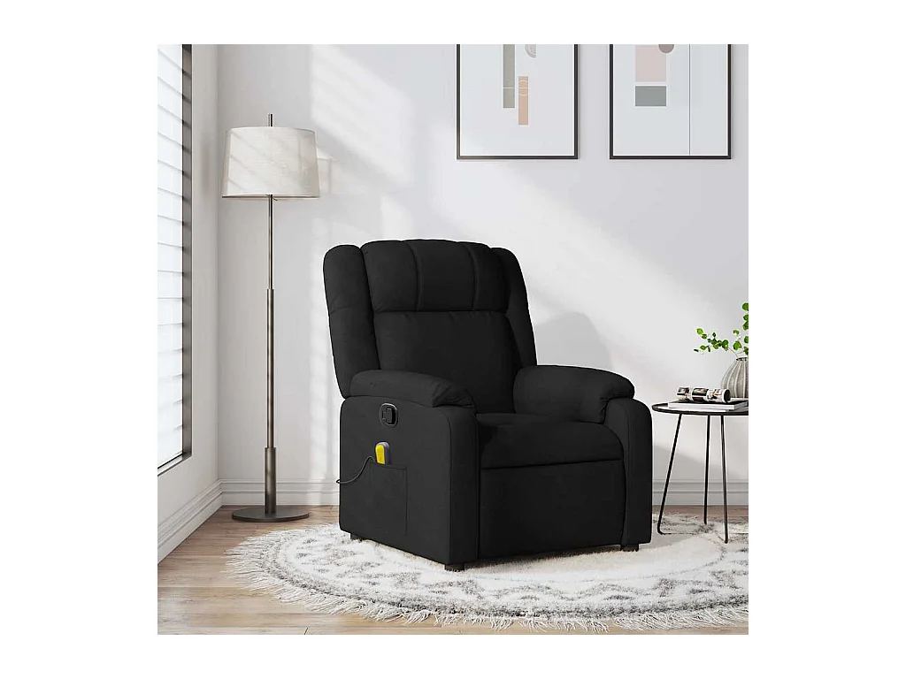 Fauteuil inclinable-Chaise de relax-Fauteuil de Massage noir tissu SHL3911