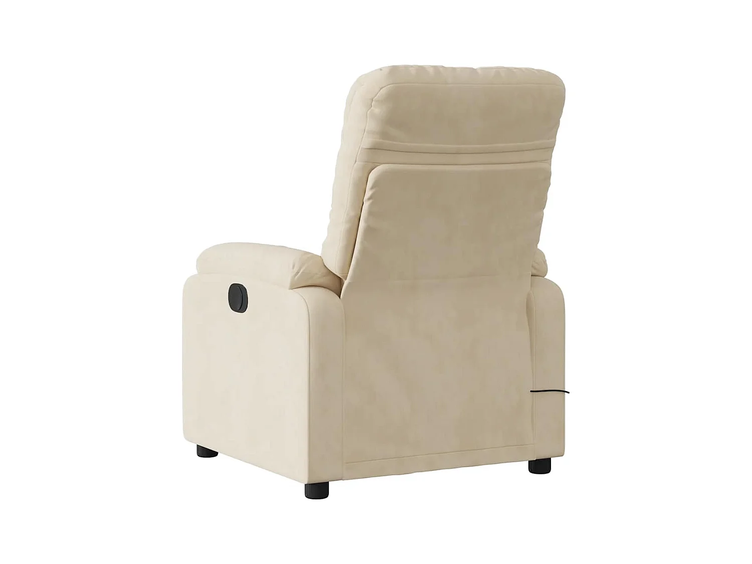 Sillón de relax | Sillón reclinable masaje eléctrico tela microfibra color crema SHL5990