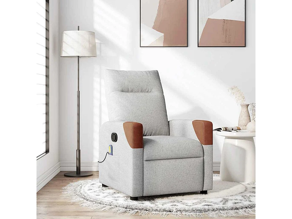 Relaxsessel | Massagesessel Wolkengrau Stoff SHL69420