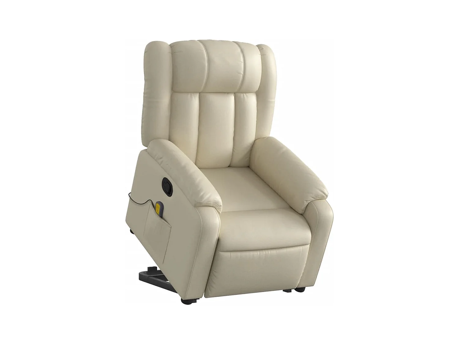 Fauteuil inclinable-Chaise de relax-Fauteuil de Massage Crème Similicuir SHL1566
