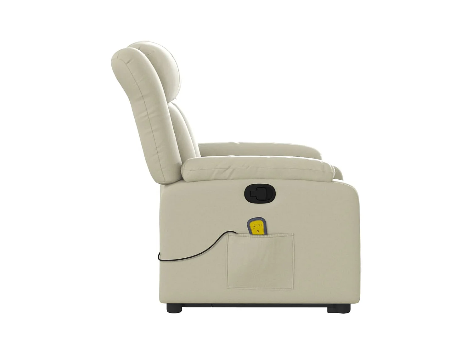 Fauteuil inclinable-Chaise de relax-Fauteuil de Massage Crème Similicuir SHL1566