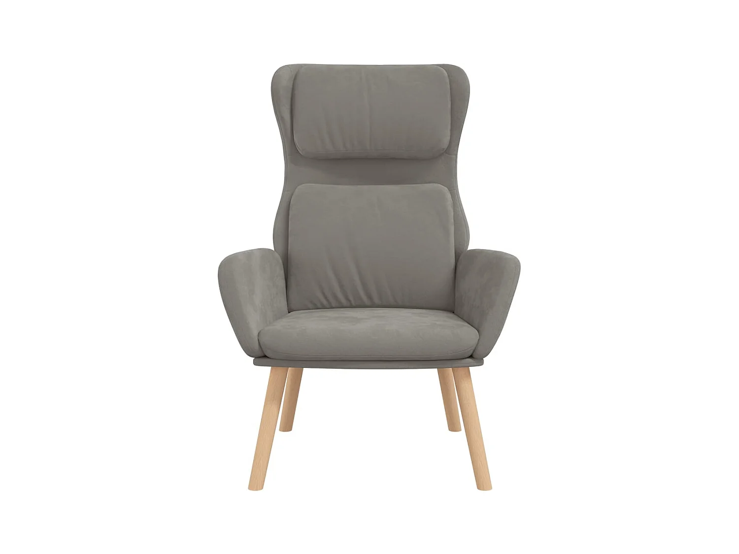 Sillón de relax | Silla de relax de terciopelo gris claro SHL4110