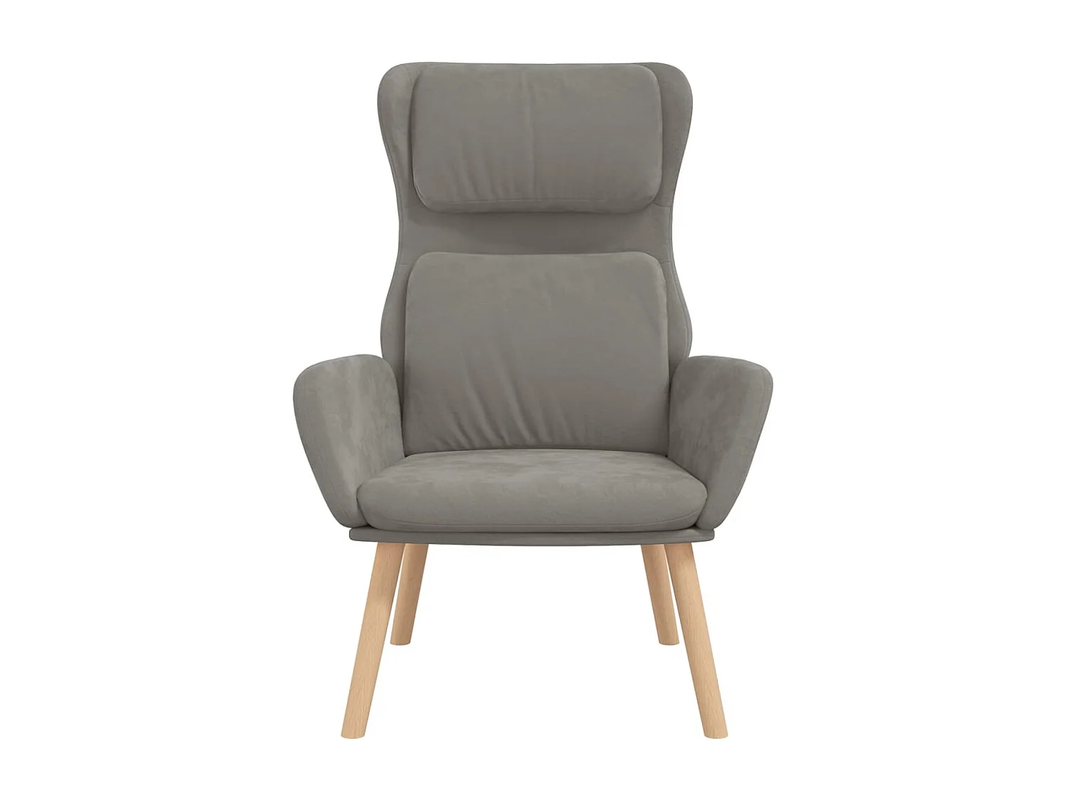 Relaxsessel | Lounge Sessel Hellgrau Samt SHL65919