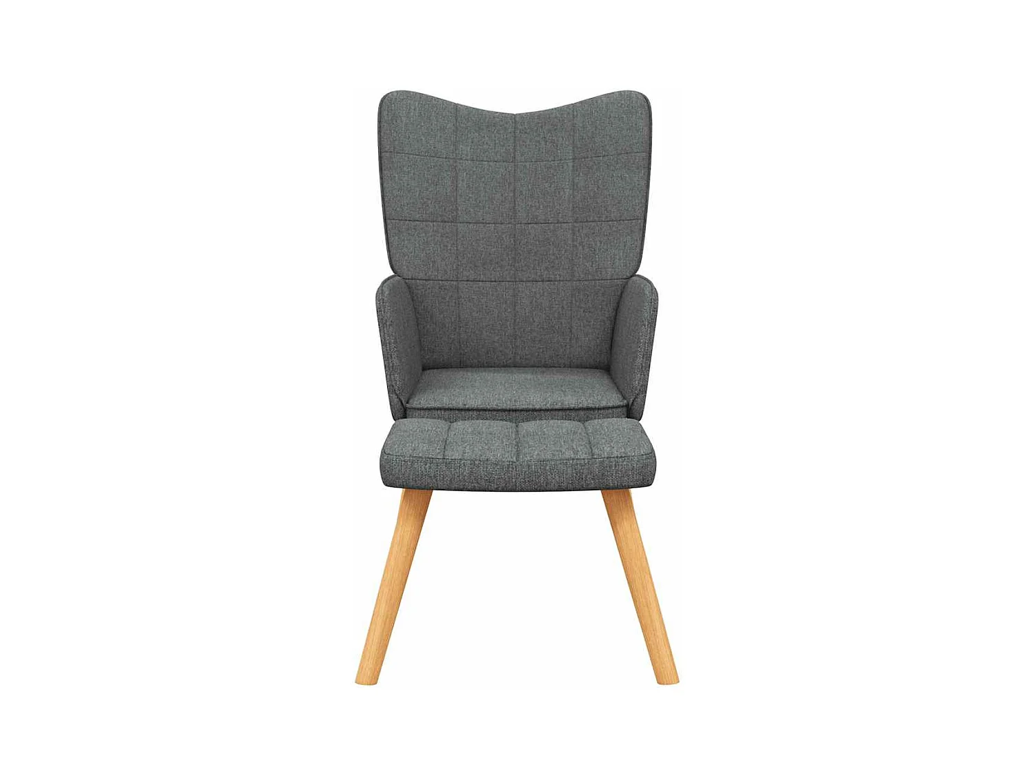 Silla de relajación | Sillón de relax con reposapiés de tela gris oscuro SHL9633