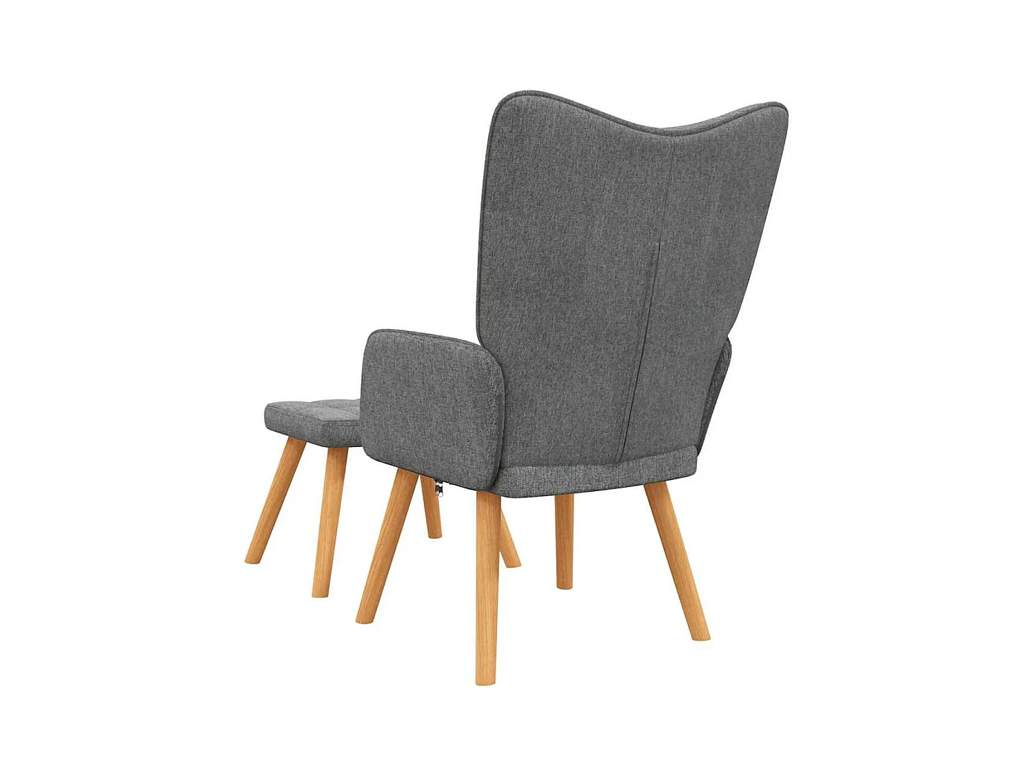 Silla de relajación | Sillón de relax con reposapiés de tela gris oscuro SHL9633