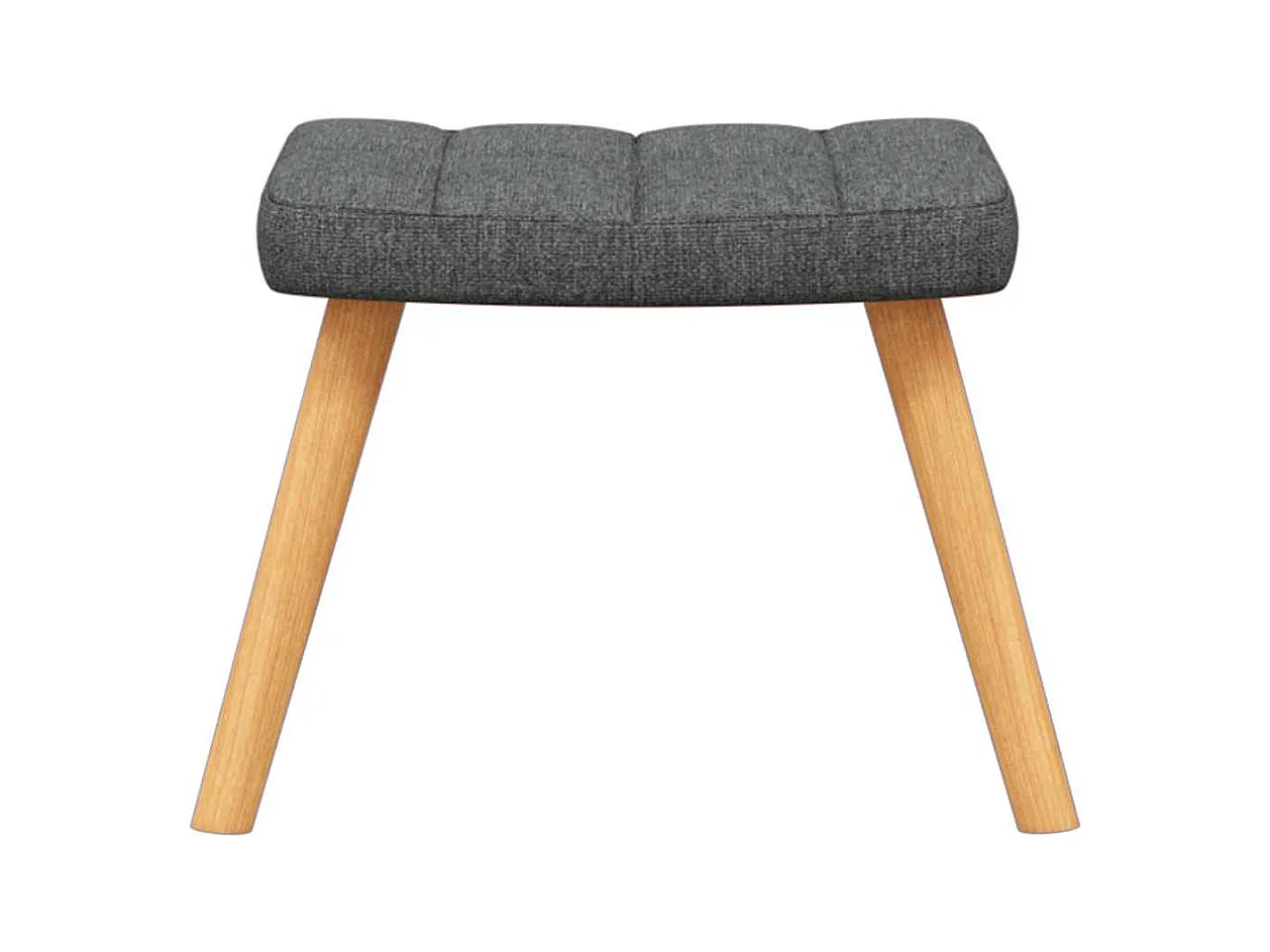 Silla de relajación | Sillón de relax con reposapiés de tela gris oscuro SHL9633