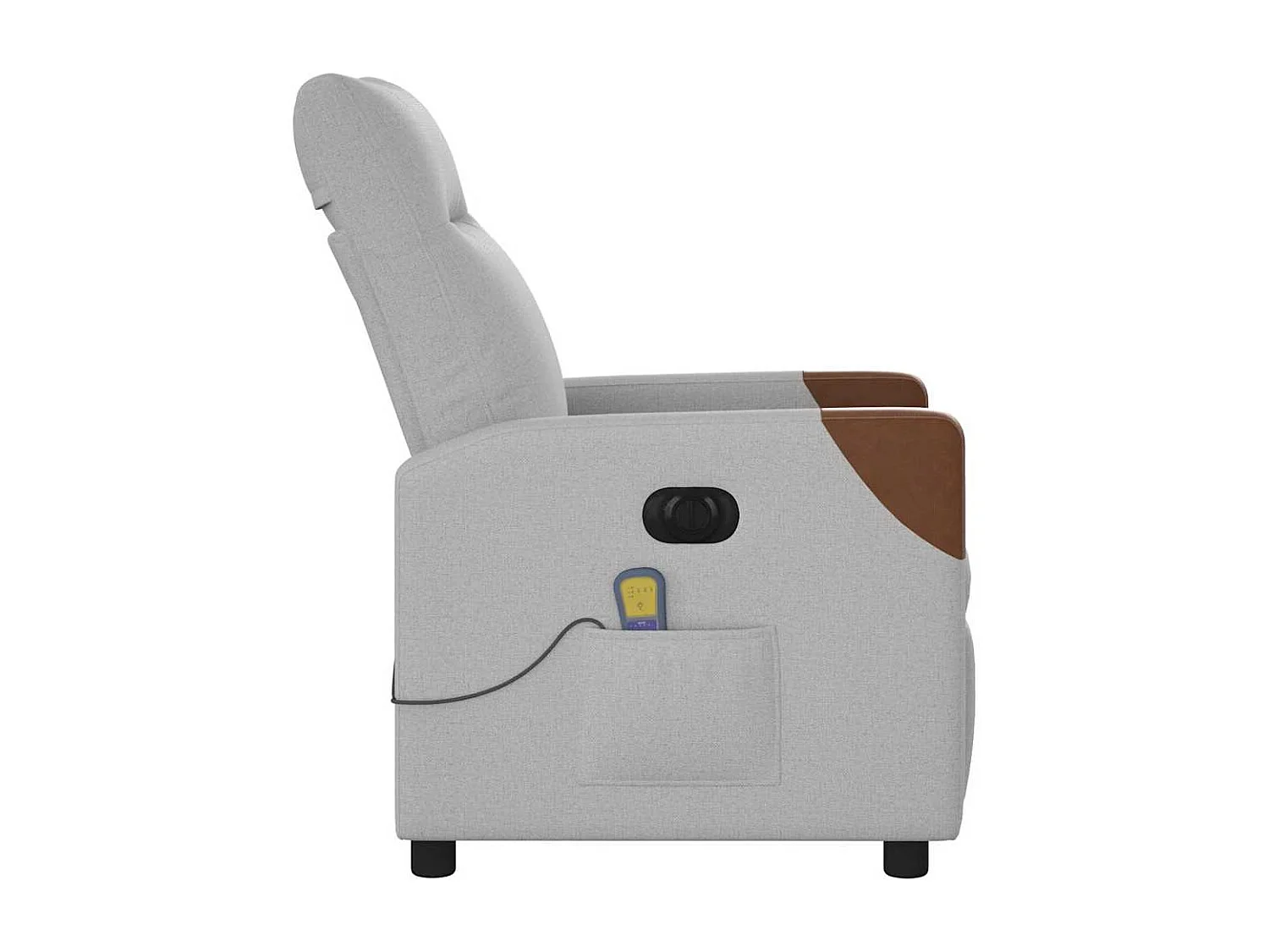 Fauteuil inclinable électrique-Fauteuil de massage de Salon gris nuage tissu SHL3811