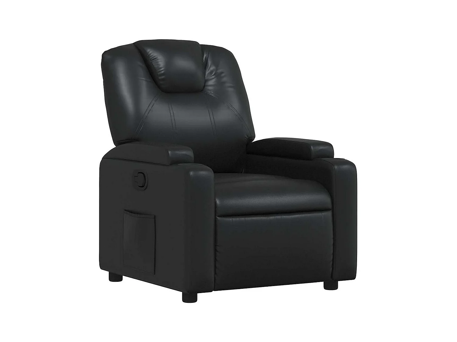 Fauteuil inclinable-Fauteuil salon Noir Similicuir SHL5460
