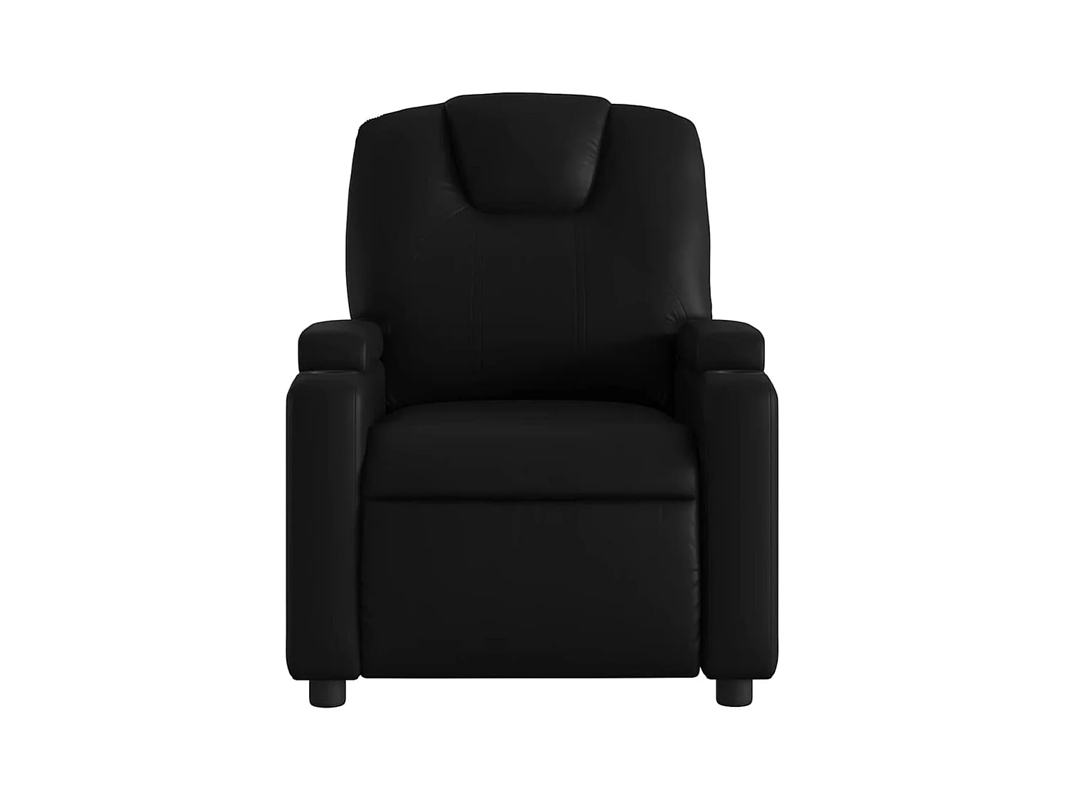 Fauteuil inclinable-Fauteuil salon Noir Similicuir SHL5460