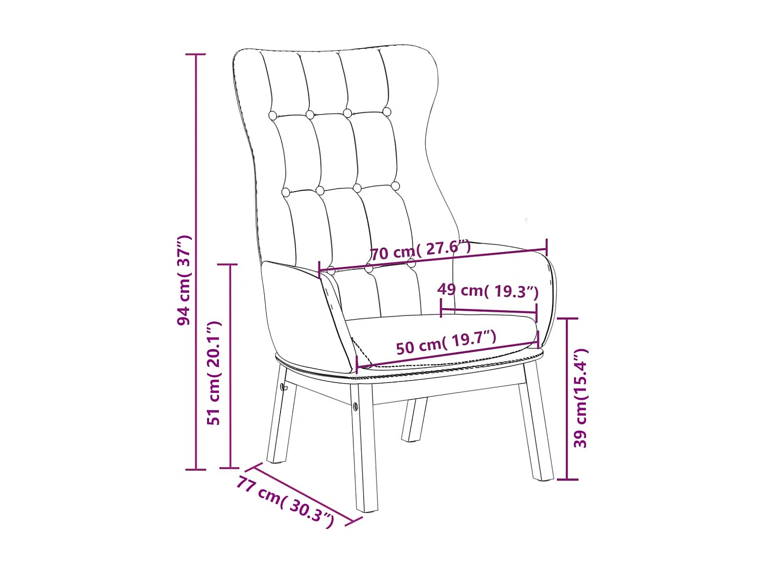 Sillón de relax | Silla de relax de tela gris oscuro SHL6012