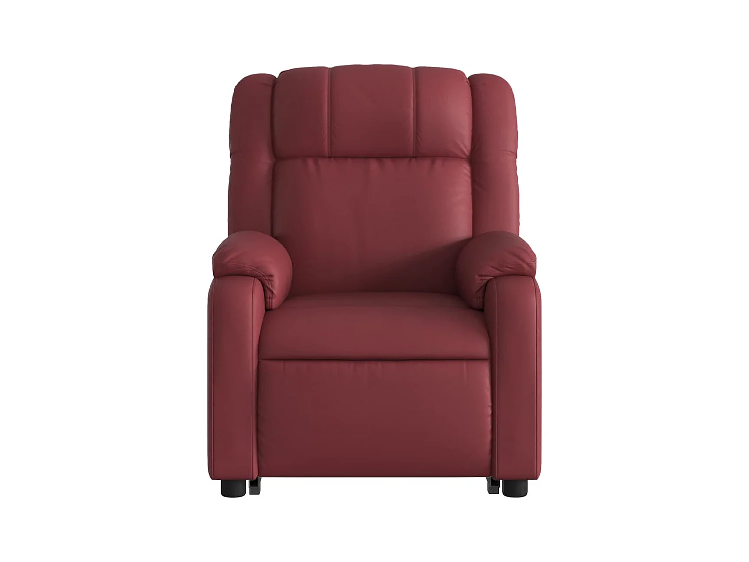 Fauteuil inclinable électrique-Chaise de relax-Fauteuil salon rouge bordeaux similicuir SHL3188