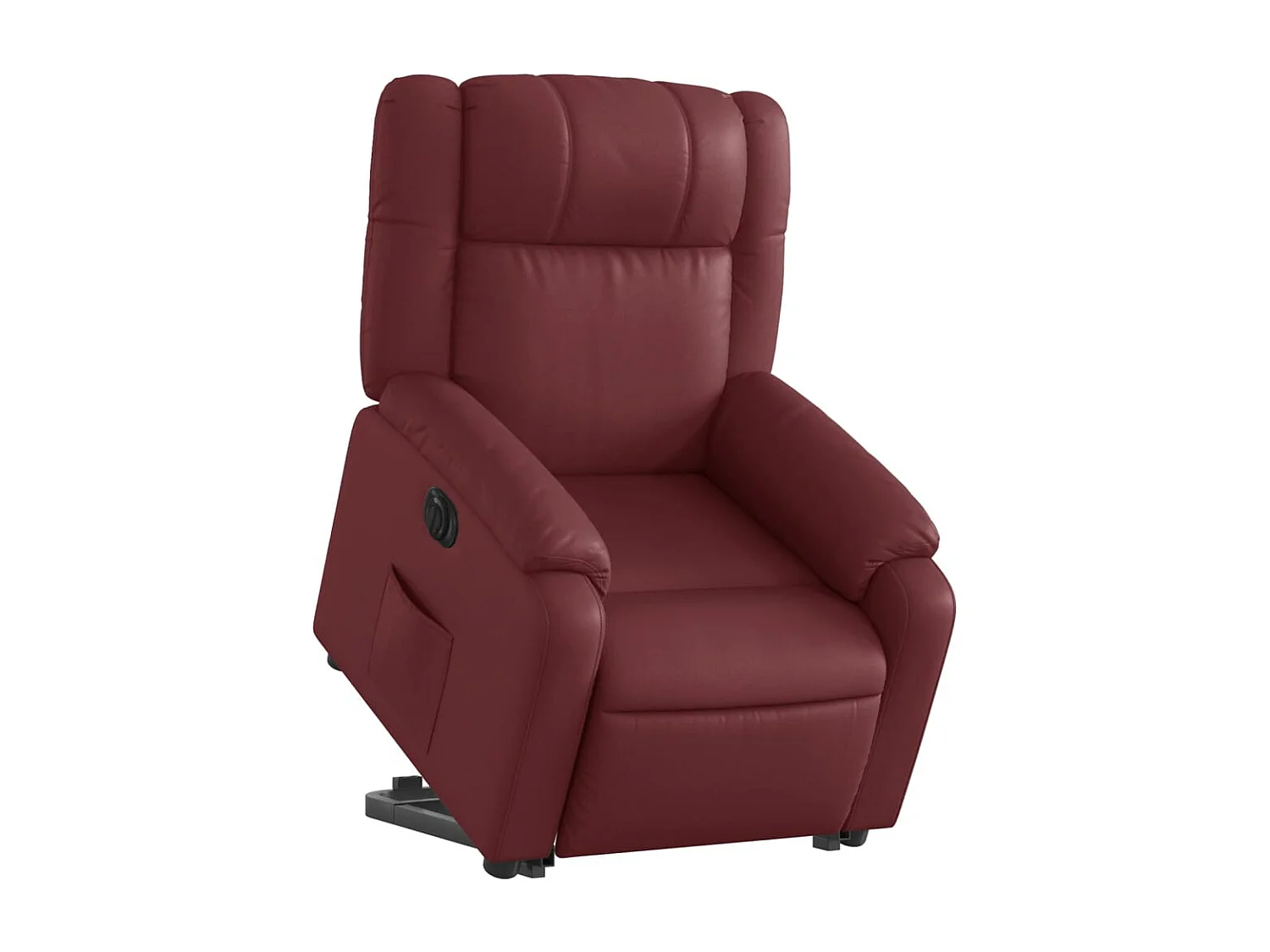 Relaxsessel mit Aufstehhilfe Elektrisch | Lounge Sessel indoor Weinrot Kunstleder SHL8040