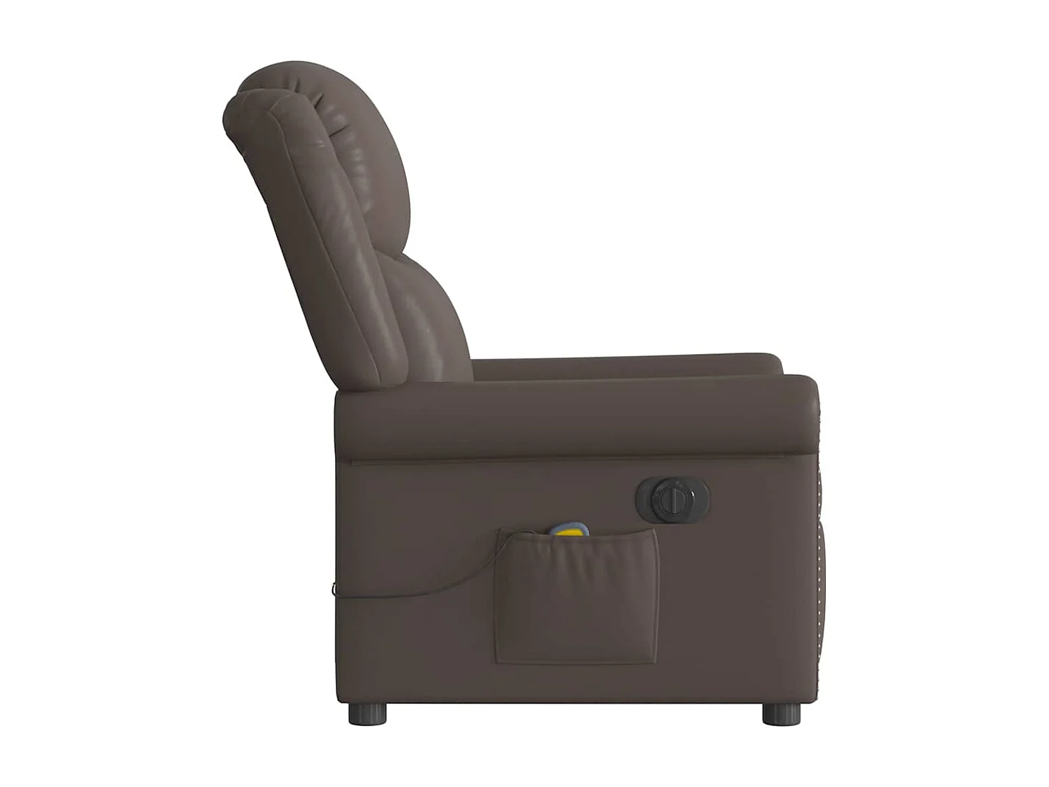 Fauteuil inclinable-Chaise de relax-Fauteuil de Massage électrique marron brillant SHL2463