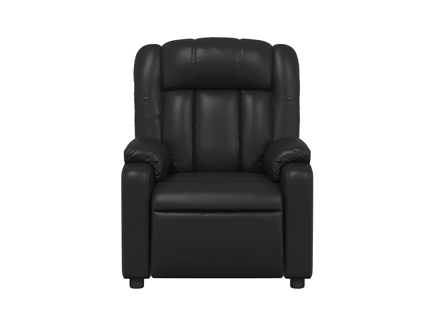 Sillón de relax | Sillón reclinable de cuero sintético negro SHL7146