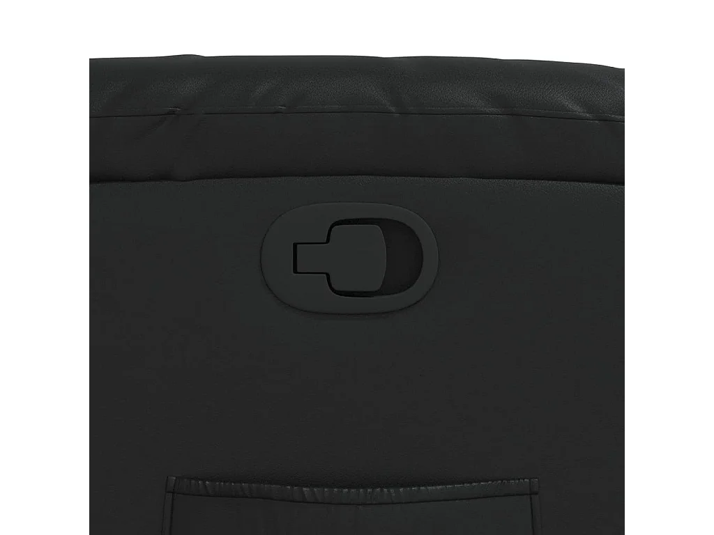 Sillón de relax | Sillón reclinable de cuero sintético negro SHL7146