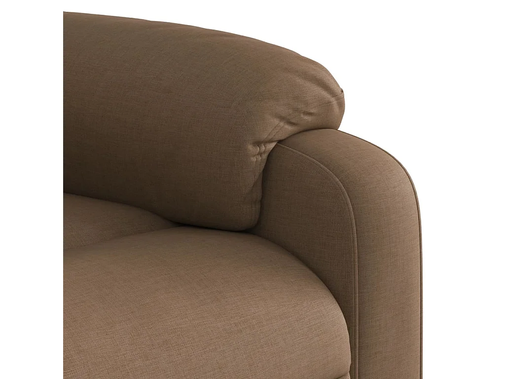 Poltrona da salotto | Sedia Rilassante | Poltrona Elettrica Reclinabile Marrone in Tessuto SHL4847