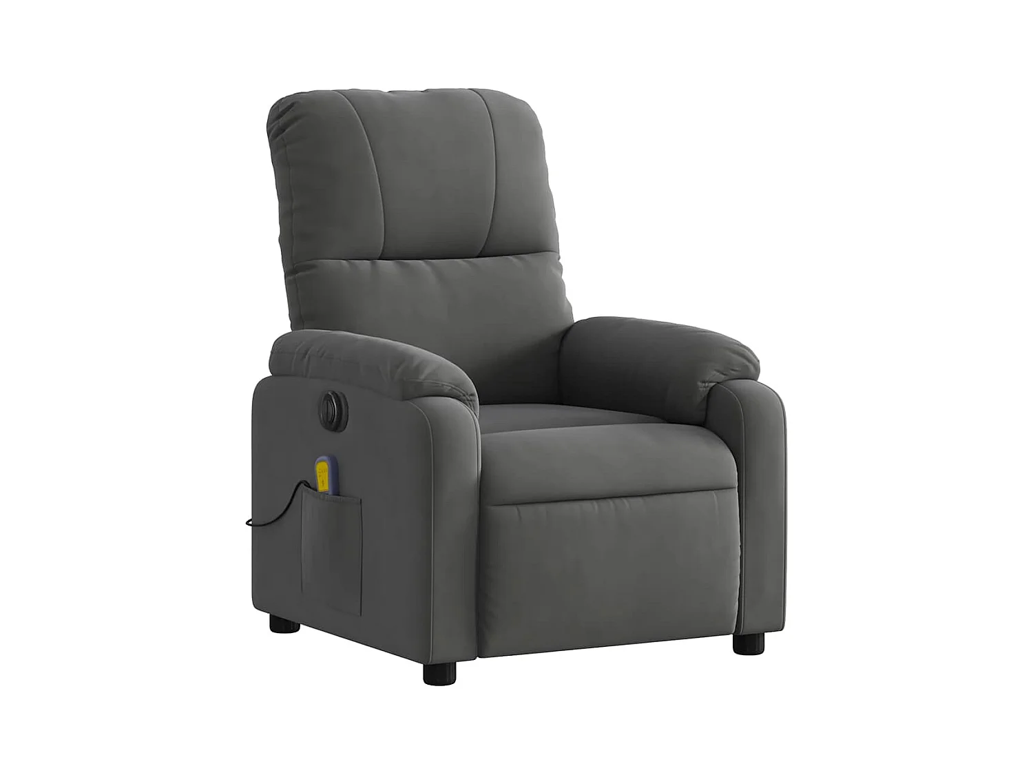 Sillón de relax | Sillón reclinable masaje eléctrico tela microfibra gris oscuro SHL4109