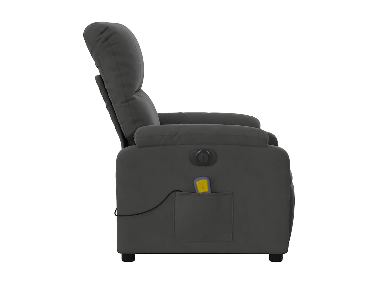 Sillón de relax | Sillón reclinable masaje eléctrico tela microfibra gris oscuro SHL4109