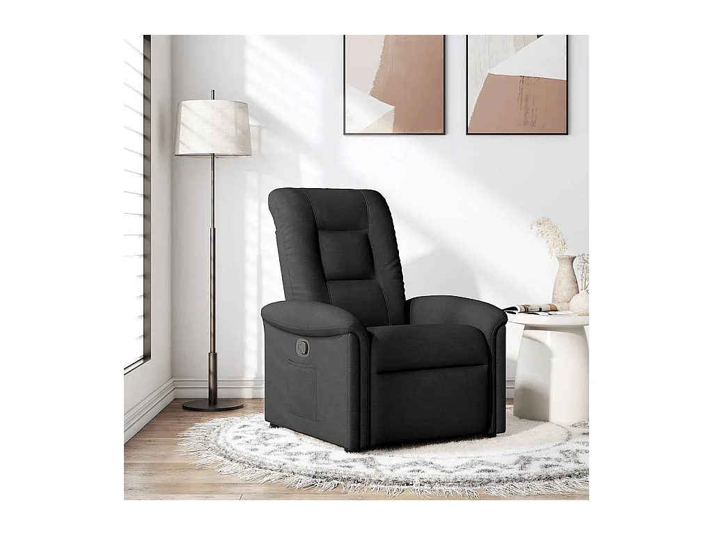 Sillón de relax | Silla | Sillón reclinable de tela negro SHL7836