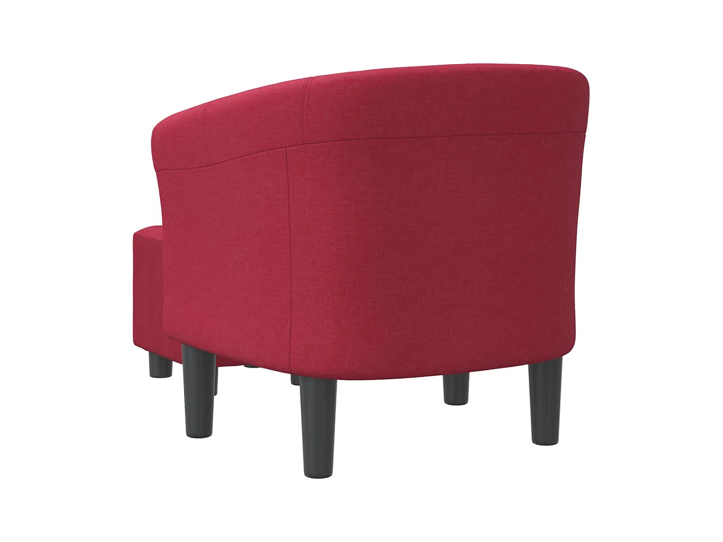 Sillón de salón | Silla de relax con taburete tela rojo tinto SHL4734
