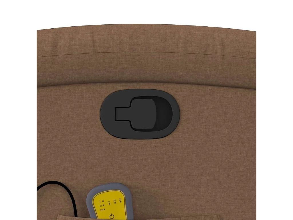Sillón de relax | Sillón reclinable con masaje de tela marrón SHL6964