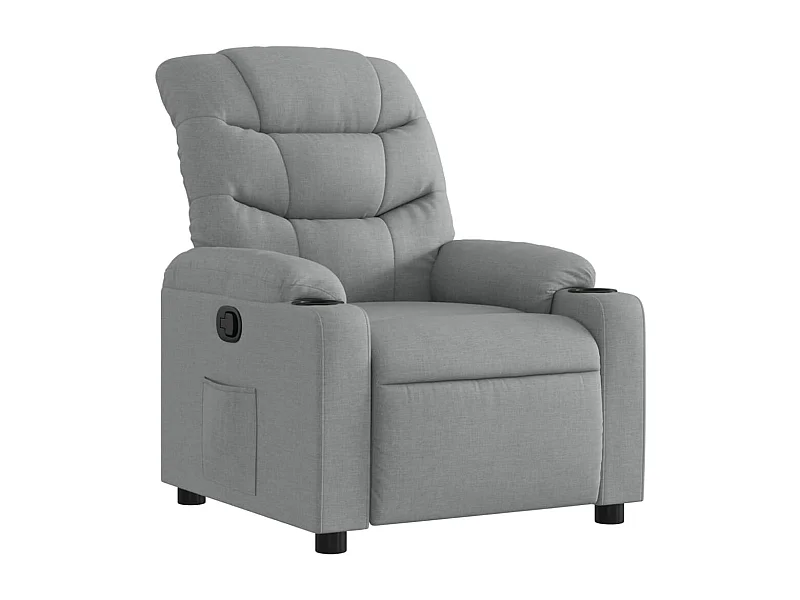 Sillón de relax | Sillón reclinable de tela gris claro SHL4092
