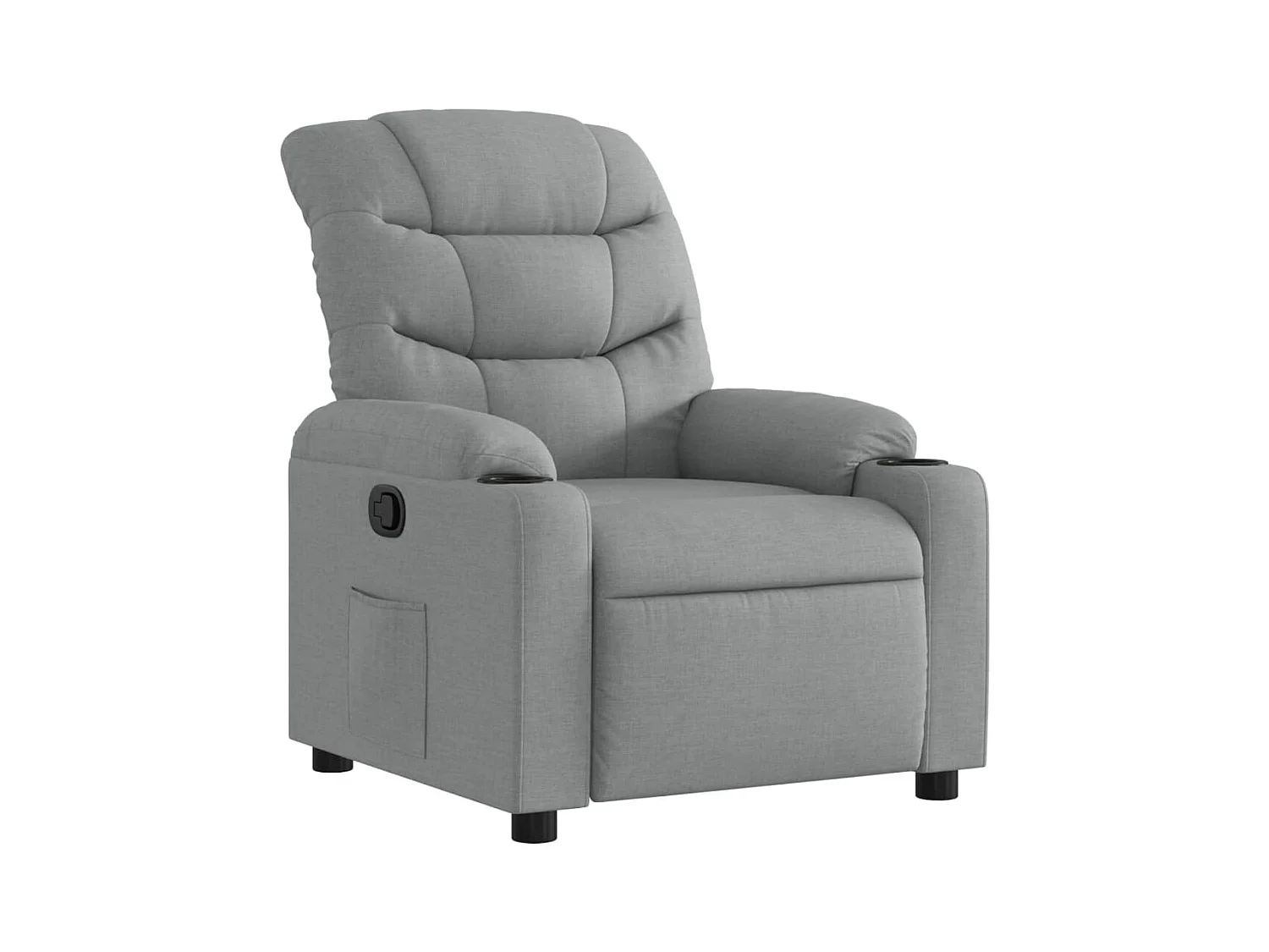 Fauteuil inclinable-Chaise-Fauteuil salon Gris clair Tissu SHL2839