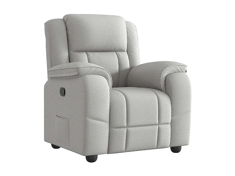 Fauteuil inclinable-Chaise de relax-Fauteuil TV gris nuage tissu SHL3907