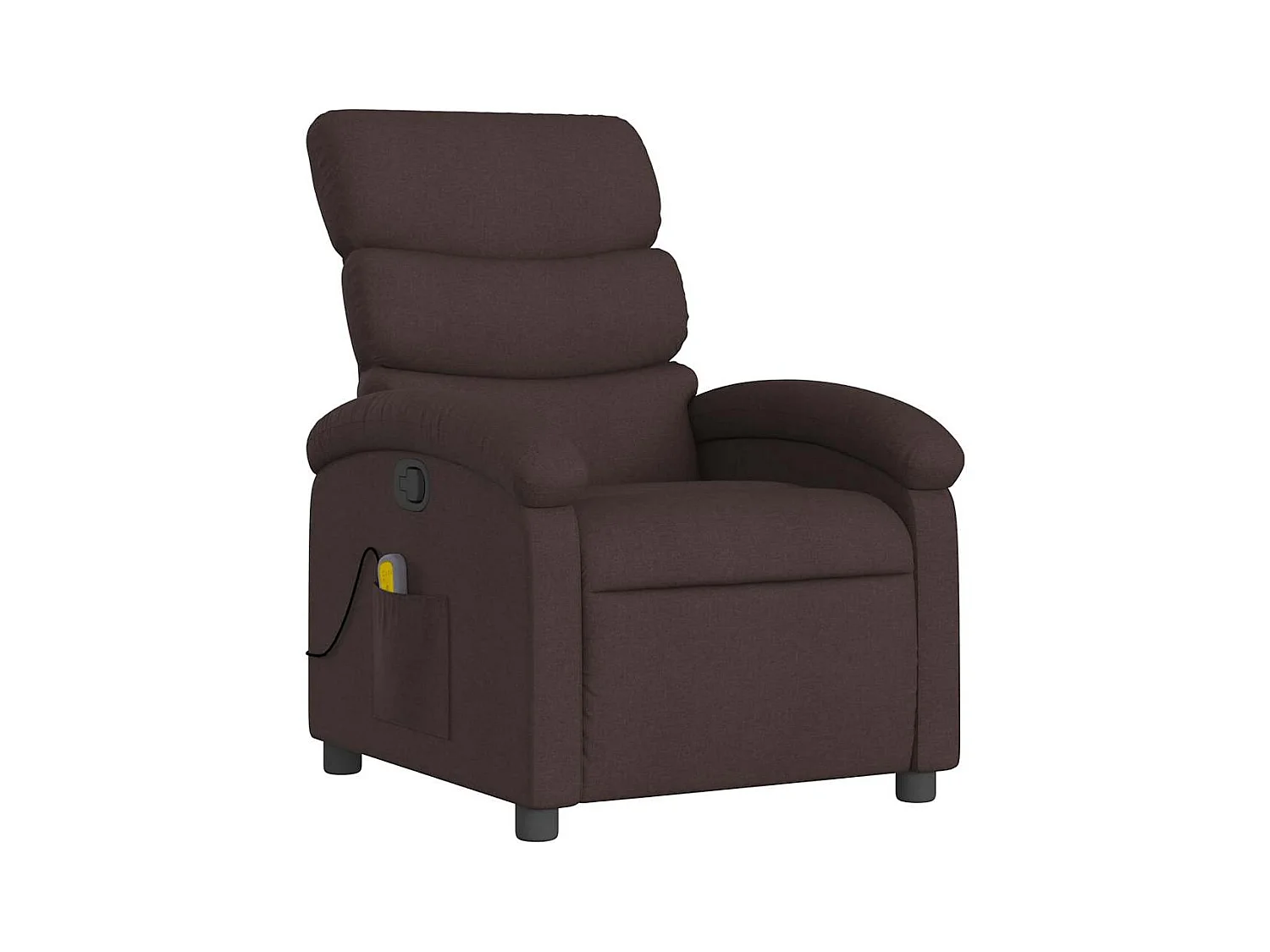 Sillón de salón | Silla | Sillón de masaje reclinable de tela marrón oscuro SHL3777