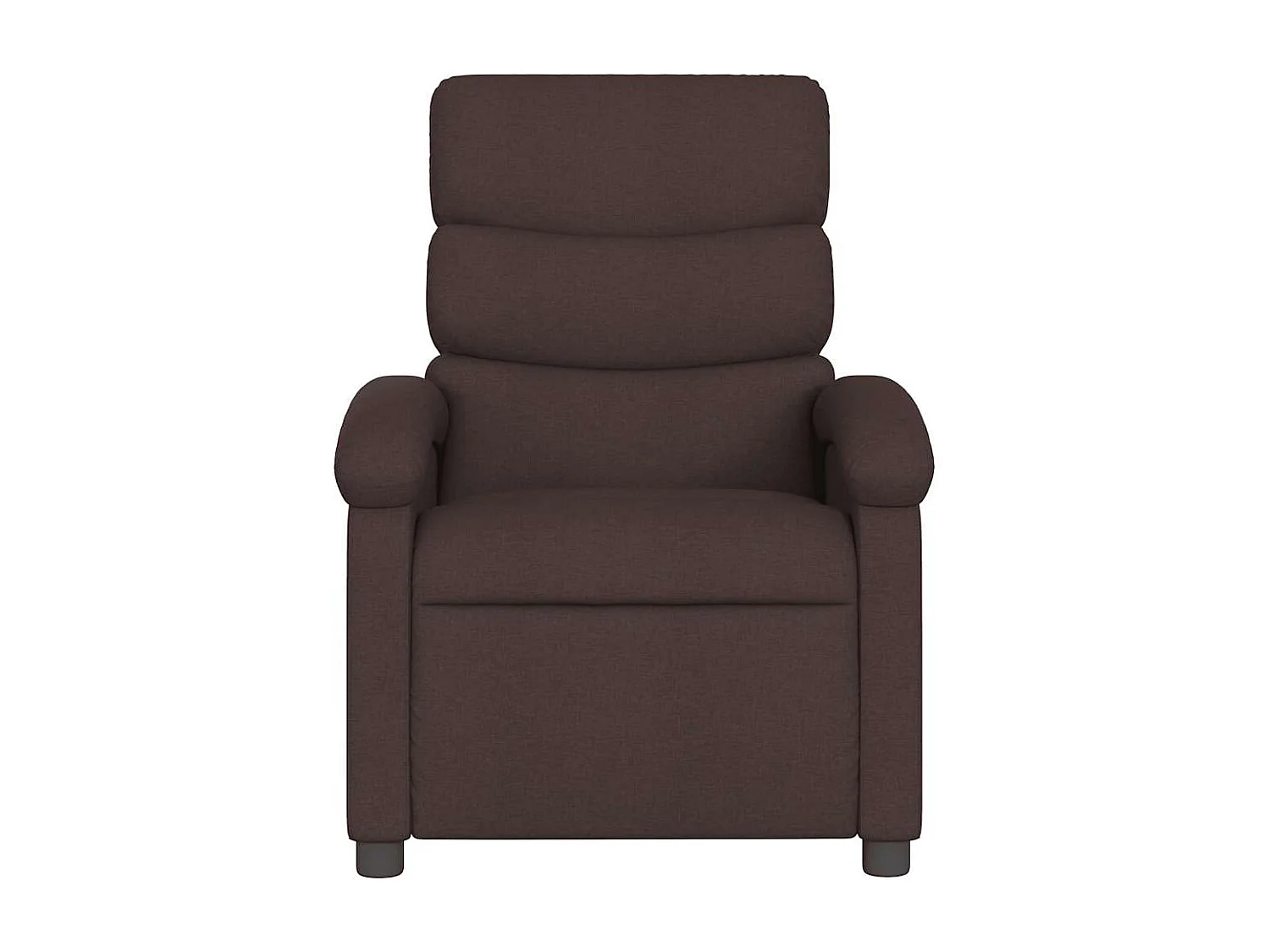 Fauteuil inclinable-Fauteuil salon-Fauteuil de massage Marron foncé Tissu SHL4869
