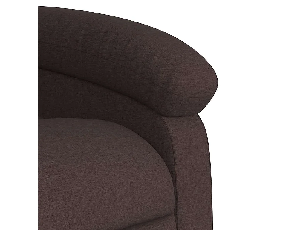 Fauteuil inclinable-Fauteuil salon-Fauteuil de massage Marron foncé Tissu SHL4869