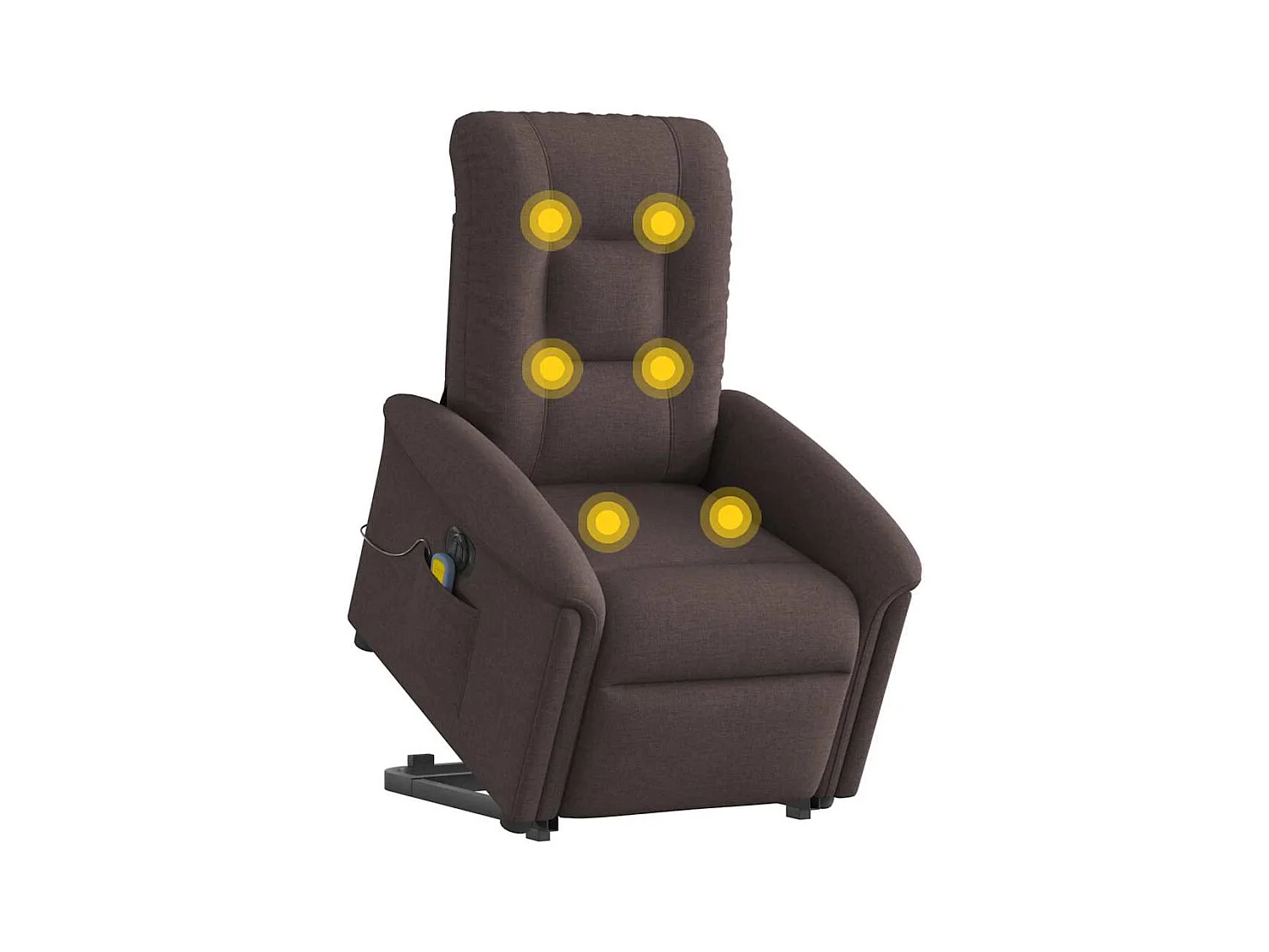 Sillón de salón | Silla | Sillón masaje eléctrico reclinable elevable tela marrón oscuro SHL7205
