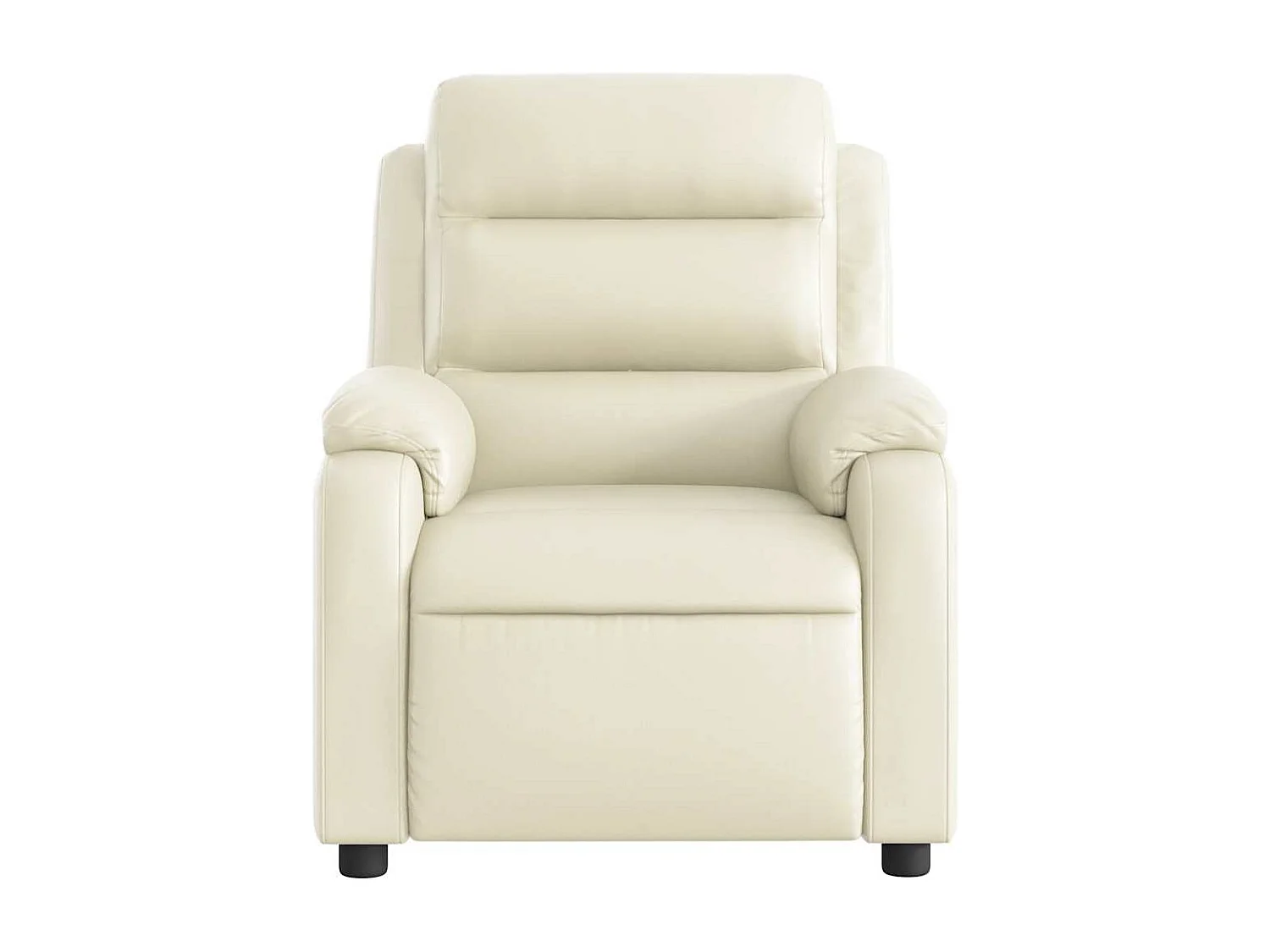 Sillón de relax | Sillón reclinable de masaje cuero sintético crema SHL4379