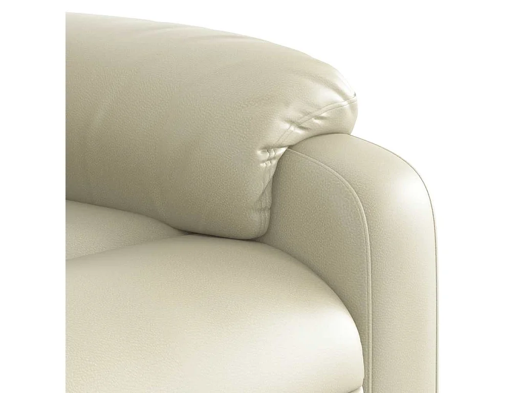 Sillón de relax | Sillón reclinable de masaje cuero sintético crema SHL4379