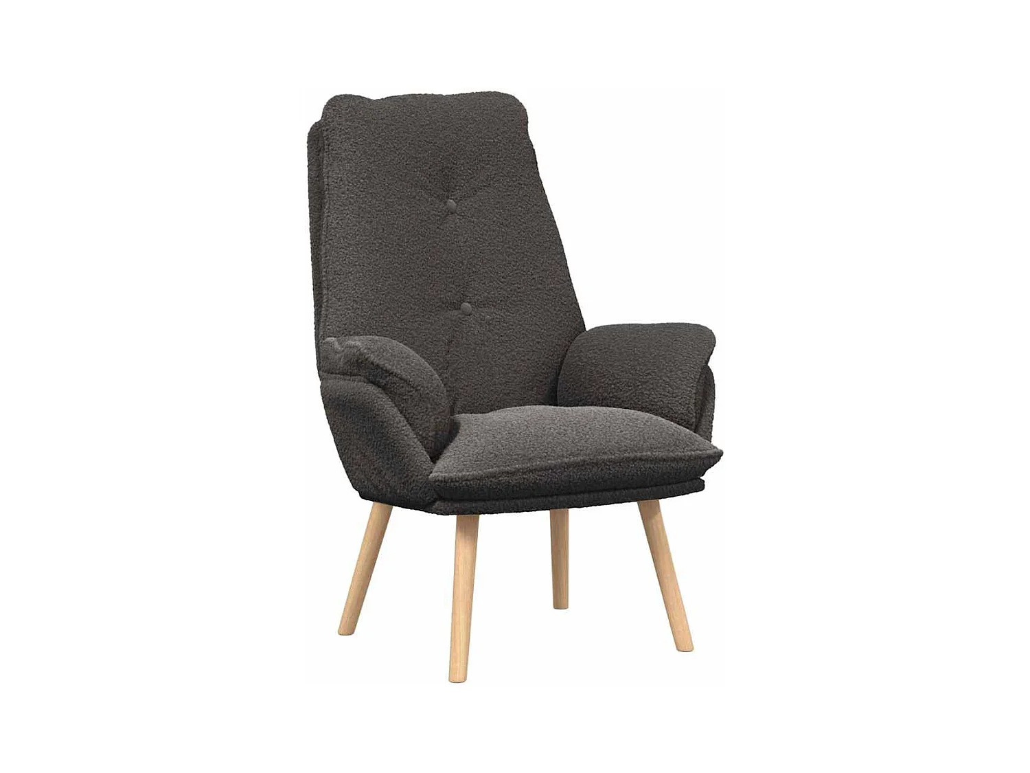 Fauteuil Salon-Chaise de relax Gris foncé 69x74x93 cm tissu SHL4739