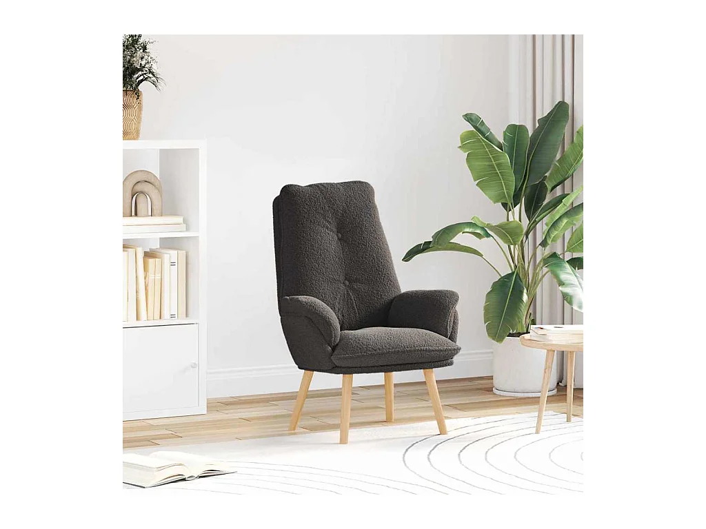 Sillón de relax | Silla Relax | Sillón de salón Gris oscuro 69x74x93 cm tela SHL7359