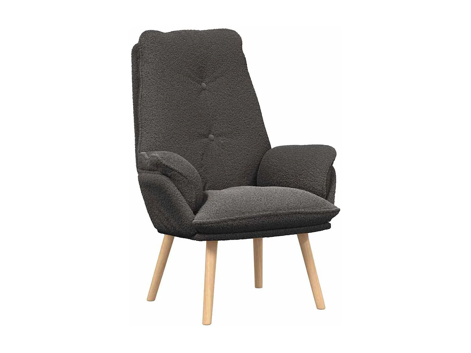Fauteuil Salon-Chaise de relax Gris foncé 69x74x93 cm tissu SHL4739