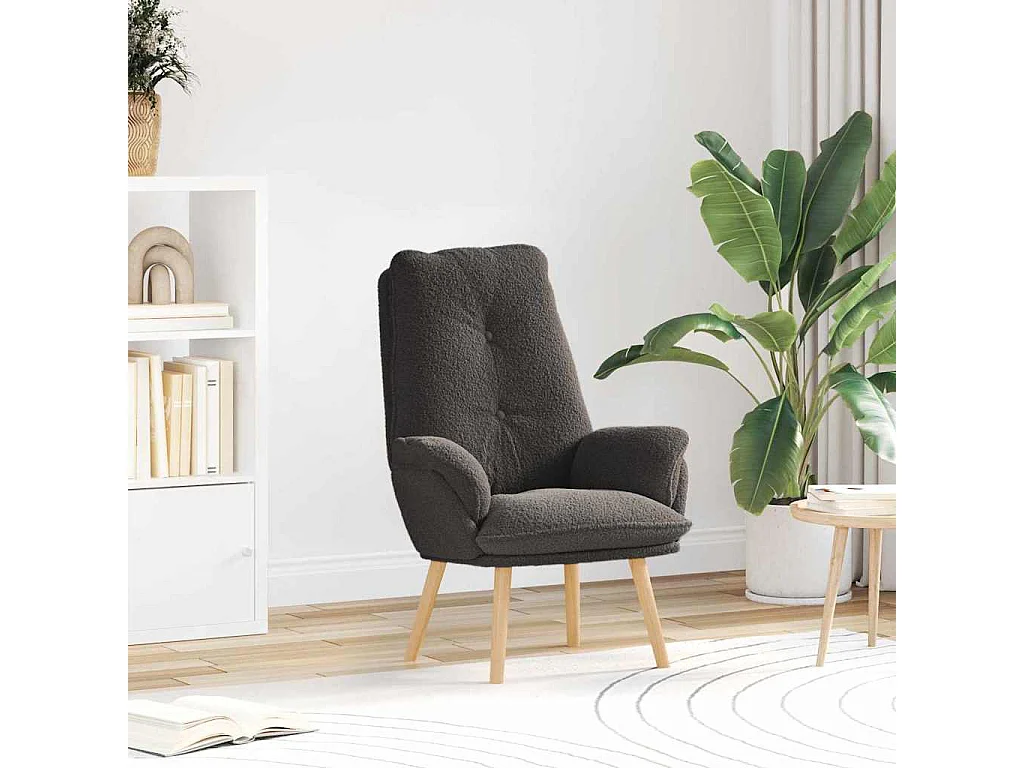 Fauteuil Salon-Chaise de relax Gris foncé 69x74x93 cm tissu SHL4739