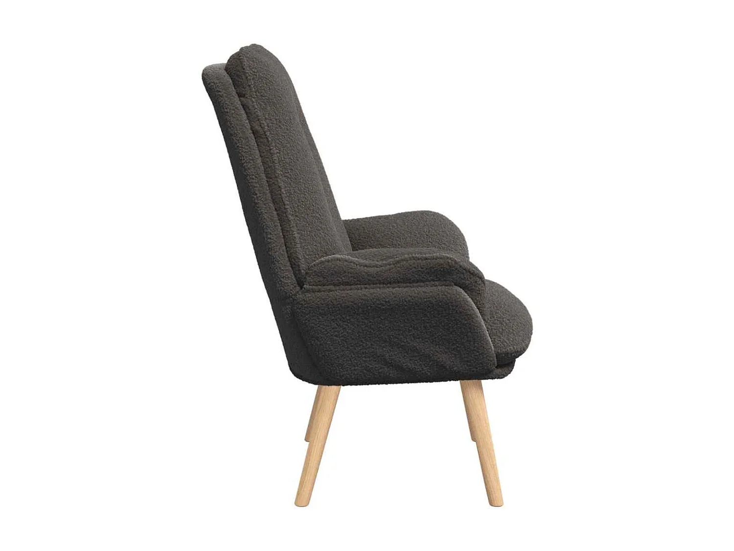 Fauteuil Salon-Chaise de relax Gris foncé 69x74x93 cm tissu SHL4739