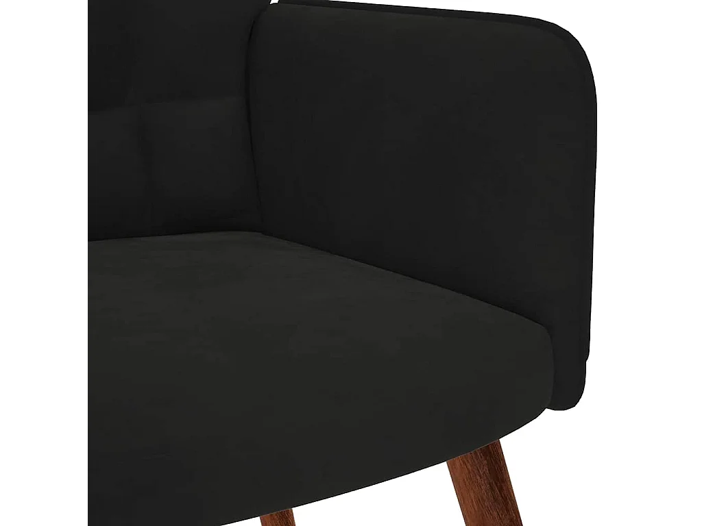 Fauteuil de Salon-Chaise de relaxation moderne Noir Velours SHL2201