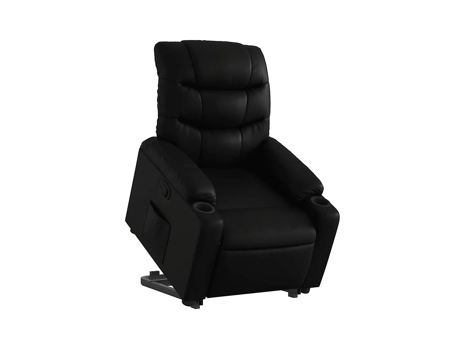 Fauteuil inclinable-Chaise de relax-Fauteuil salon Noir Similicuir SHL3681