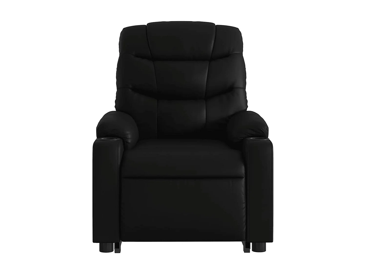 Sillón de relax | Sillón reclinable elevable cuero artificial negro SHL9979